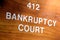 Bankruptcy Court Judge Chamber Room Entrance Sign