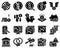 Bankruptcy related vector icon set 2, solid style