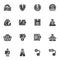 Bankruptcy vector icons set
