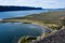 Banks Lake near Steamboat Rock State park in Eastern Washington state, USA