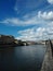 The banks of the Saone in Lyon in summer, France