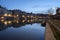 Banks of the Saone river in Lyon at dawn