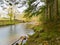 The banks of the tranquil River Mawddach