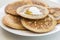 Bannana pancake  on the kitchen table