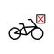 Banned cyclists icon