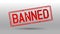 Banned grunge rubber stamp