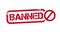 Banned grunge rubber stamp illustration