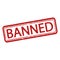 Banned grunge rubber stamp on white, vector illustration.