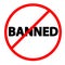 Banned icon on white background. banned sign. flat style