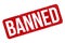 Banned Rubber Grunge Stamp Seal - Vector