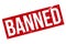 Banned Rubber Stamp. Banned Rubber Grunge Stamp Seal - Vector