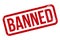 Banned Rubber Stamp. Banned Rubber Grunge Stamp Seal Vector Illustration - Vector