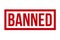 Banned Rubber Stamp. Banned Stamp Seal â€“ Vector