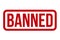 Banned Rubber Stamp Seal â€“ Vector