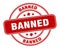 banned stamp. banned round grunge sign.