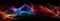 Banner Abstract 3d render. Multicolored waves. Holographic shape in motion. Iridescent gradient digital art for banner