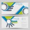 Banner for advertisement. Flyer design or web template set. Vector illustration commercial promotion background.