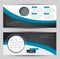 Banner for advertisement. Flyer design or web template set. Vector illustration commercial promotion background