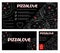 Banner for advertising pizza. Pizza menu. Pizzeria flyer discount. Dark trendy modern design for social media and print