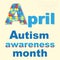 Banner April - Autism awareness month.