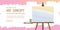 Banner Art easel and canvas with Equipment for painting for advertising and presentation about art subject study illustration