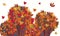 Banner with autumn maple trees