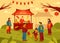 Banner or background of chinese festive market