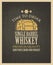 Banner with a barrel of whiskey in retro style