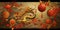 Banner big green dragon and Chinese New Year Lanterns. Christmas card as a symbol of remembrance of the birth of the savior