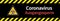 Banner Biohazard Coronavirus Covid-19 curfew in german