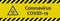 Banner Biohazard Coronavirus Covid-19 yellow background
