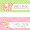 Banner for blog. Babies talk. Little child play.
