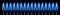 Banner burner with flames natural gas on black background