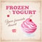 Banner with cherry frozen yogurt