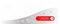 Banner with choose button. Red, white, gray colors. Wavy shape. Diamonds. Empty text and illustration space.