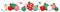 Banner Christmas Balls Pattern Red Green White