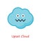 Banner Clouds Emotions. Cute cartoon. Illustration.