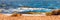 Banner.Coast dunes beach sea,panorama.Beautiful view dune beach, Baltic Sea,Lithuania