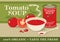 Banner for condensed tomato soup with text