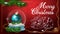 Banner for decoration of festive New Year and Christmas design decoration for a fir tree and a small lying tiger cub