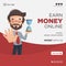 Banner design of earn money online