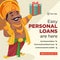 Banner design of easy personal loans