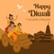 Banner design of happy Diwali