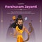 Banner design of happy parshuram jayanti