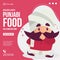 Banner design of healthy and tasty punjabi food