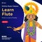 Banner design of learn flute in online music classes