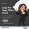 Banner design of legal aid open office hours