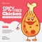 Banner design of spicy fried chicken limited period offer