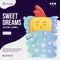 Banner design of sweet dreams
