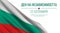 Banner design template with flag of Bulgaria and text.